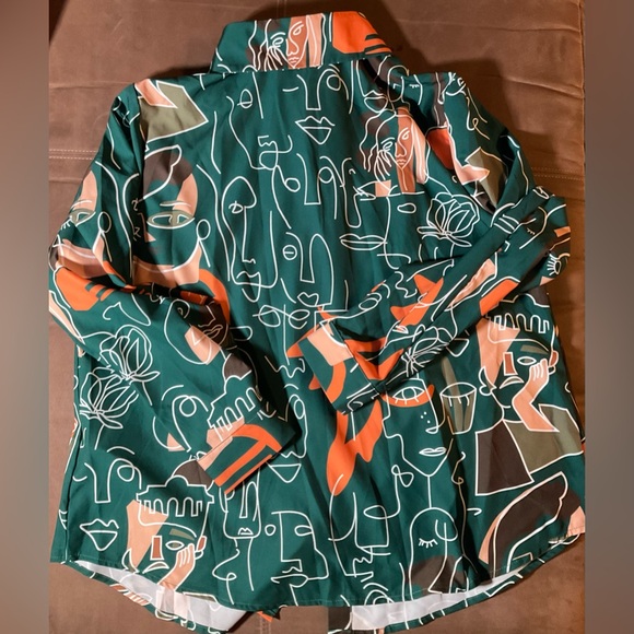 Designer Button Down Shirt (0XL) - Picture 3 of 3